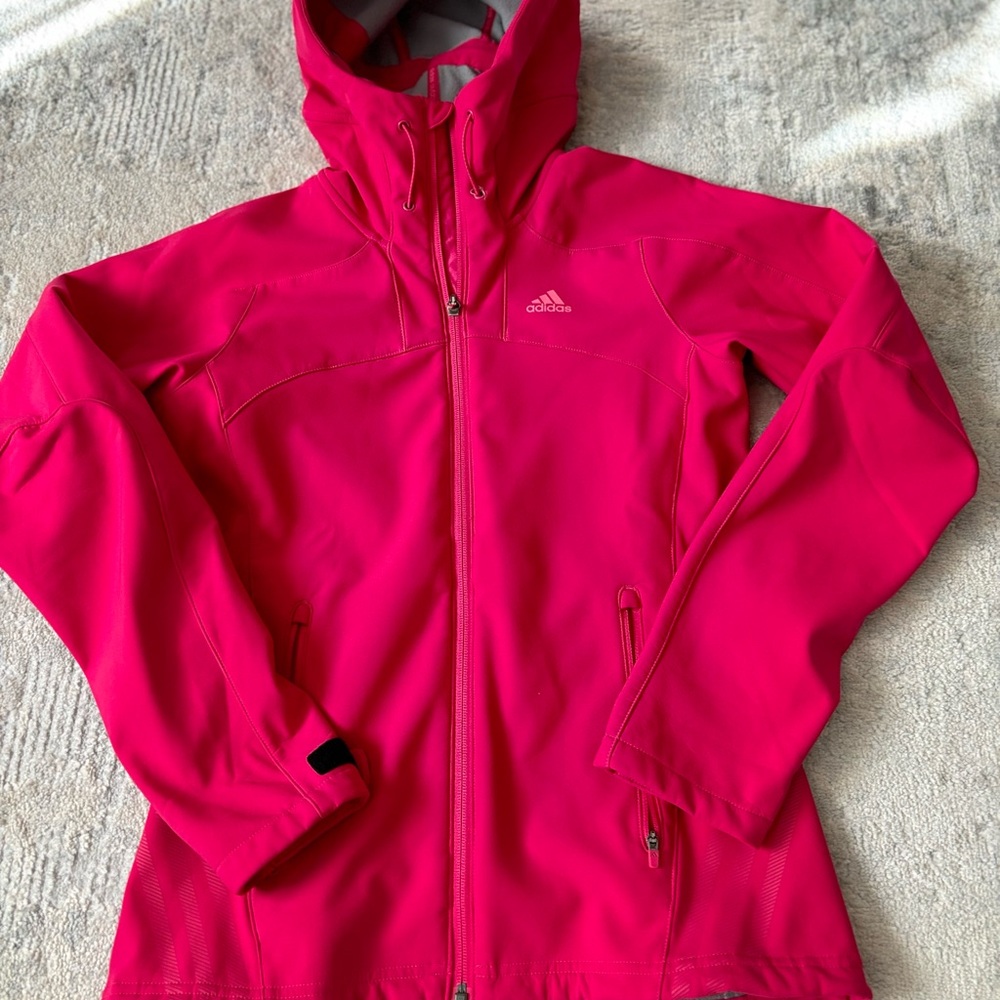 Adidas Authentic Hooded Swift Soft Shell Pink Jacket Size XS